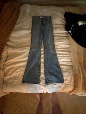 We The Free Light Blue High-Rise Flare Jeans